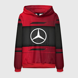 Толстовка-худи мужская Mercedes Benz Sport, цвет: 3D-красный