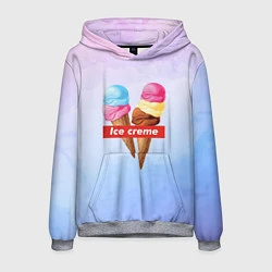 Толстовка-худи мужская Ice Creme, цвет: 3D-меланж