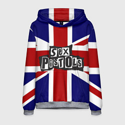 Толстовка-худи мужская Sex Pistols UK, цвет: 3D-меланж