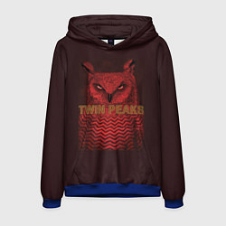 Толстовка-худи мужская Twin Peaks: Red Owl, цвет: 3D-синий
