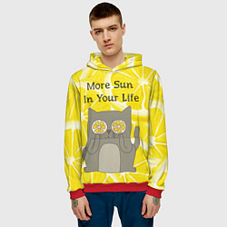 Толстовка-худи мужская More Sun In Your Life, цвет: 3D-красный — фото 2