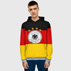 Толстовка-худи мужская Немецкий футбол, цвет: 3D-меланж — фото 2