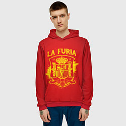 Толстовка-худи мужская La Furia, цвет: 3D-красный — фото 2