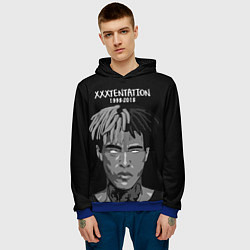 Толстовка-худи мужская XXXTentacion: 1998-2018, цвет: 3D-синий — фото 2
