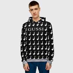 Толстовка-худи мужская GUSSI Black, цвет: 3D-меланж — фото 2