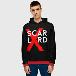 Толстовка-худи мужская Scarlxrd Logo, цвет: 3D-красный — фото 2