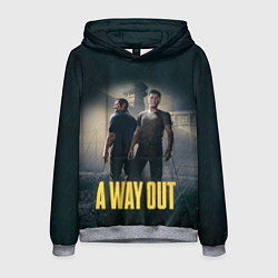 Толстовка-худи мужская A Way Out, цвет: 3D-меланж