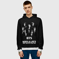 Толстовка-худи мужская BTS Group, цвет: 3D-белый — фото 2