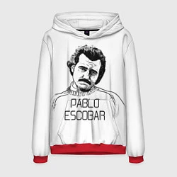 Толстовка-худи мужская Pablo Escobar, цвет: 3D-красный