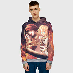 Толстовка-худи мужская Satsuriku no Tenshi, цвет: 3D-меланж — фото 2