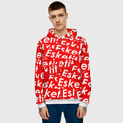 Толстовка-худи мужская Esketit Pattern, цвет: 3D-белый — фото 2