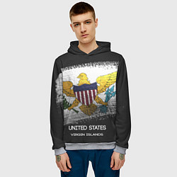 Толстовка-худи мужская VIRGIN ISLANDS, цвет: 3D-меланж — фото 2