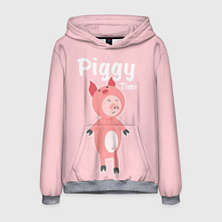 Толстовка-худи мужская Piggy Time, цвет: 3D-меланж