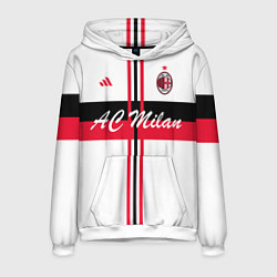 Толстовка-худи мужская AC Milan: White Form, цвет: 3D-белый