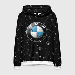 Толстовка-худи мужская BMW под Дождём, цвет: 3D-белый
