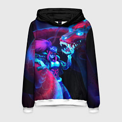 Толстовка-худи мужская Akali KDA, цвет: 3D-белый
