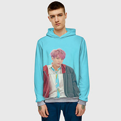 Толстовка-худи мужская BTS Jungkook, цвет: 3D-меланж — фото 2