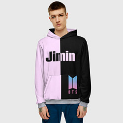 Толстовка-худи мужская BTS Jimin, цвет: 3D-меланж — фото 2