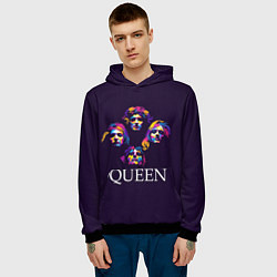 Толстовка-худи мужская Queen: Fan Art, цвет: 3D-черный — фото 2
