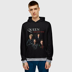 Толстовка-худи мужская Queen: Greatests Hits, цвет: 3D-меланж — фото 2