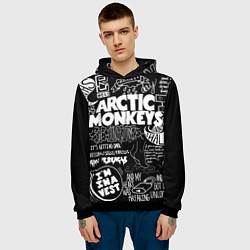Толстовка-худи мужская Arctic Monkeys: I'm in a Vest, цвет: 3D-черный — фото 2