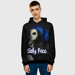 Толстовка-худи мужская Sally Face: Dark Mask, цвет: 3D-черный — фото 2