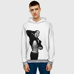 Толстовка-худи мужская ASAP Rocky: White Fashion, цвет: 3D-меланж — фото 2