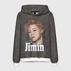 Толстовка-худи мужская BTS Jimin, цвет: 3D-белый