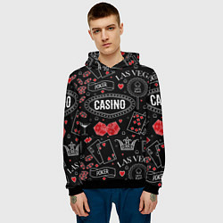 Толстовка-худи мужская Casino, цвет: 3D-черный — фото 2