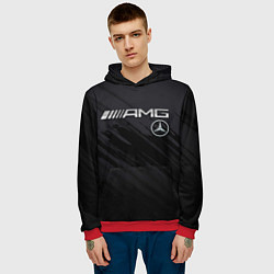 Толстовка-худи мужская Mercedes AMG, цвет: 3D-красный — фото 2