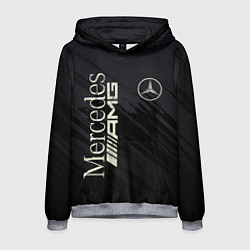 Толстовка-худи мужская Mercedes AMG: Black Edition, цвет: 3D-меланж