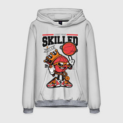 Толстовка-худи мужская Skilled and lucky ball, цвет: 3D-меланж