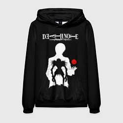Толстовка-худи мужская Тетрадь смерти, цвет: 3D-черный