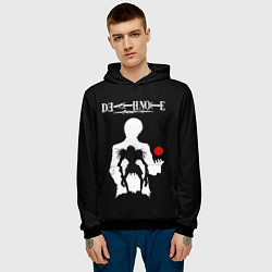 Толстовка-худи мужская Тетрадь смерти, цвет: 3D-черный — фото 2