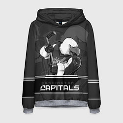 Толстовка-худи мужская Washington Capitals: Mono, цвет: 3D-меланж