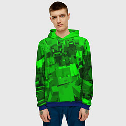 Толстовка-худи мужская Minecraft game characters, цвет: 3D-синий — фото 2