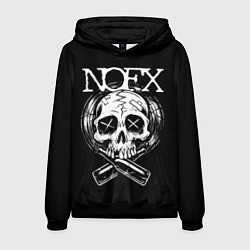 Толстовка-худи мужская NOFX Skull цвета 3D-черный — фото 1