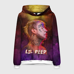 Толстовка-худи мужская Lil Peep ART, цвет: 3D-белый