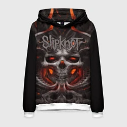 Толстовка-худи мужская Slipknot: Hell Skull, цвет: 3D-белый