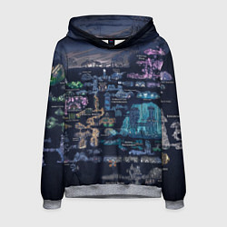 Толстовка-худи мужская HOLLOW KNIGHT WORLD, цвет: 3D-меланж