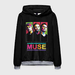 Толстовка-худи мужская Muse pop-art, цвет: 3D-меланж