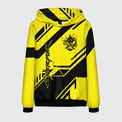 Толстовка-худи мужская Cyberpunk 2077: Yellow Samurai, цвет: 3D-черный