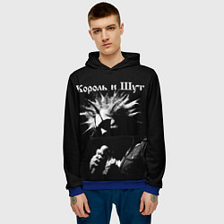 Толстовка-худи мужская Король и Шут Анархия спина, цвет: 3D-синий — фото 2