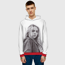 Толстовка-худи мужская BILLIE EILISH, цвет: 3D-красный — фото 2