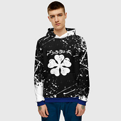 Толстовка-худи мужская ЧЁРНЫЙ КЛЕВЕР, цвет: 3D-синий — фото 2