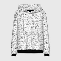 Толстовка-худи мужская Белые мыши, цвет: 3D-черный