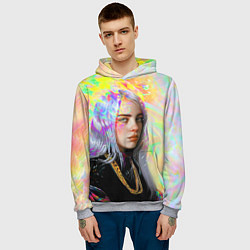 Толстовка-худи мужская Billie Eilish, цвет: 3D-меланж — фото 2