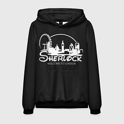 Толстовка-худи мужская Sherlock, цвет: 3D-черный