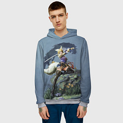 Толстовка-худи мужская Zoomorph Girl, цвет: 3D-меланж — фото 2
