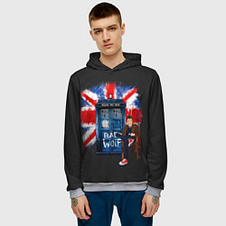 Толстовка-худи мужская Doctor Who: Bad Wolf, цвет: 3D-меланж — фото 2